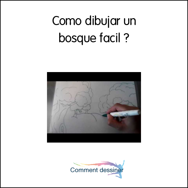 Como dibujar un bosque facil